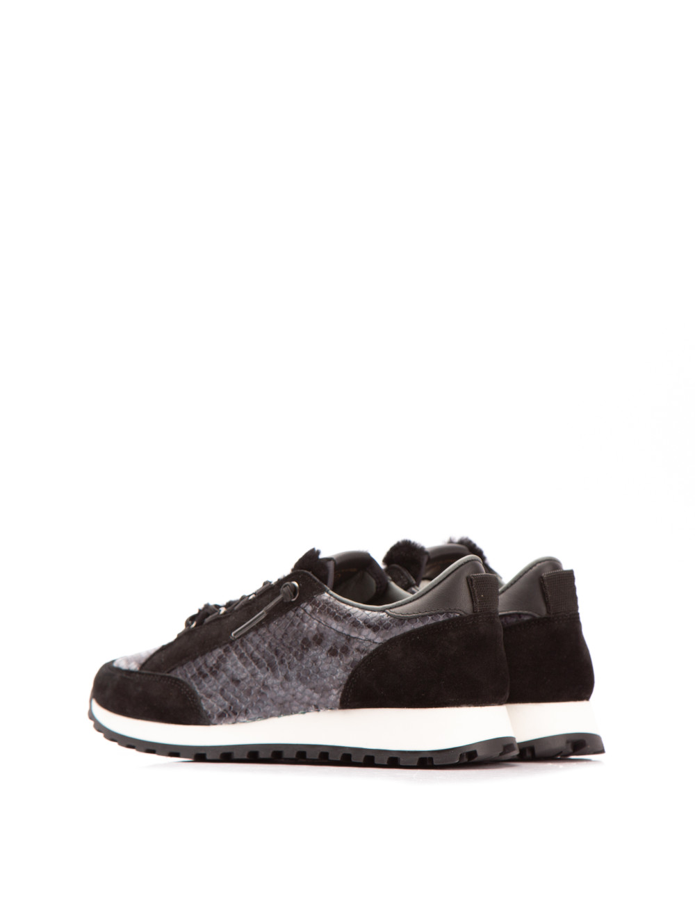 Farrutx MARNIE Velour-pitón Negro-gris