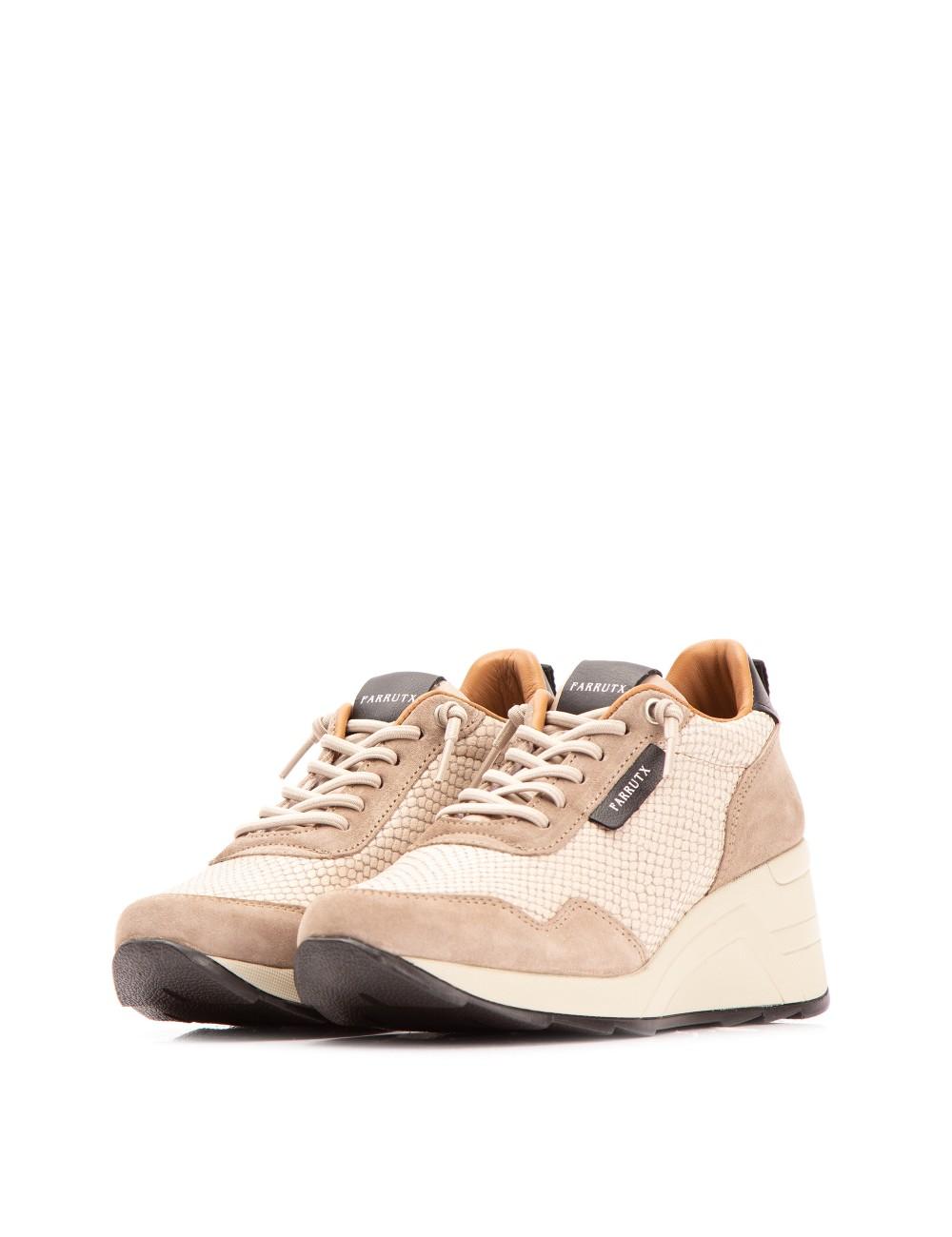 Farrutx MINDY Grabado Pitón - Velour Piedra