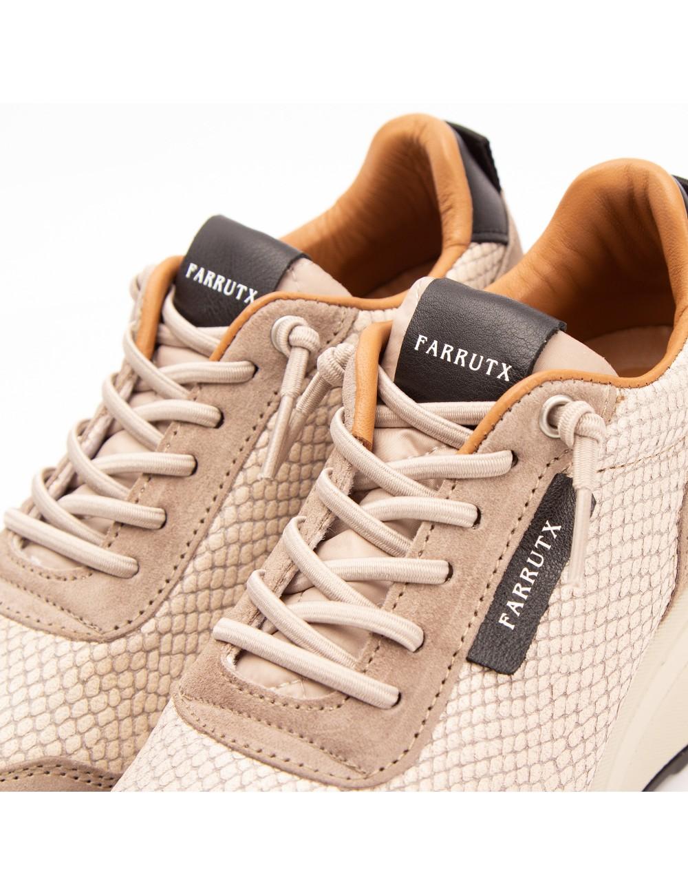 Farrutx MINDY Grabado Pitón - Velour Piedra