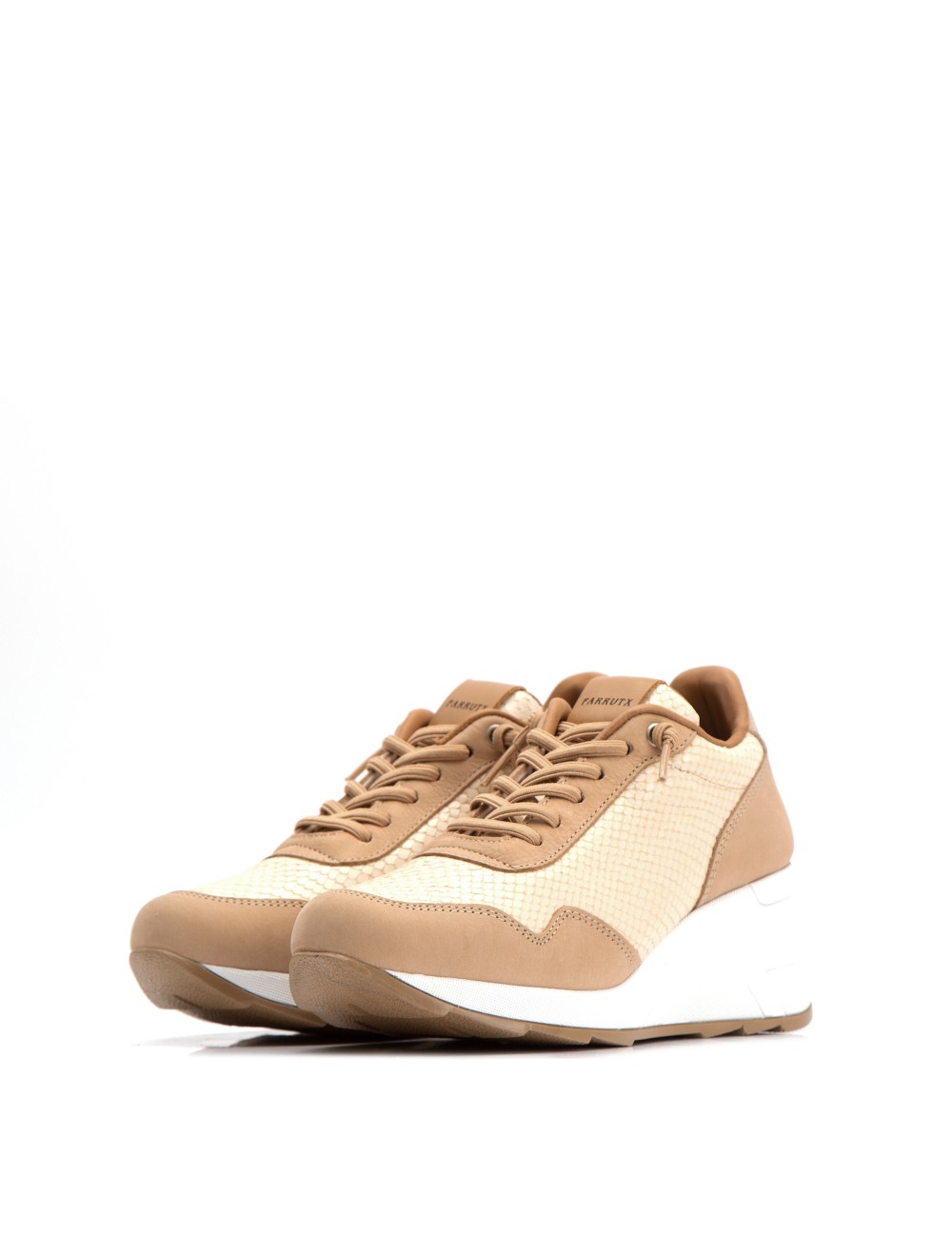 Farrutx MINDY Piel Grabada Pitón - Nobuck Vainilla