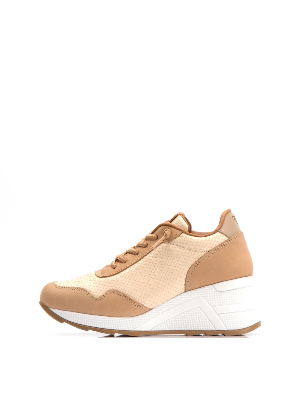 Farrutx MINDY Piel grabada pitón - nobuck vainilla