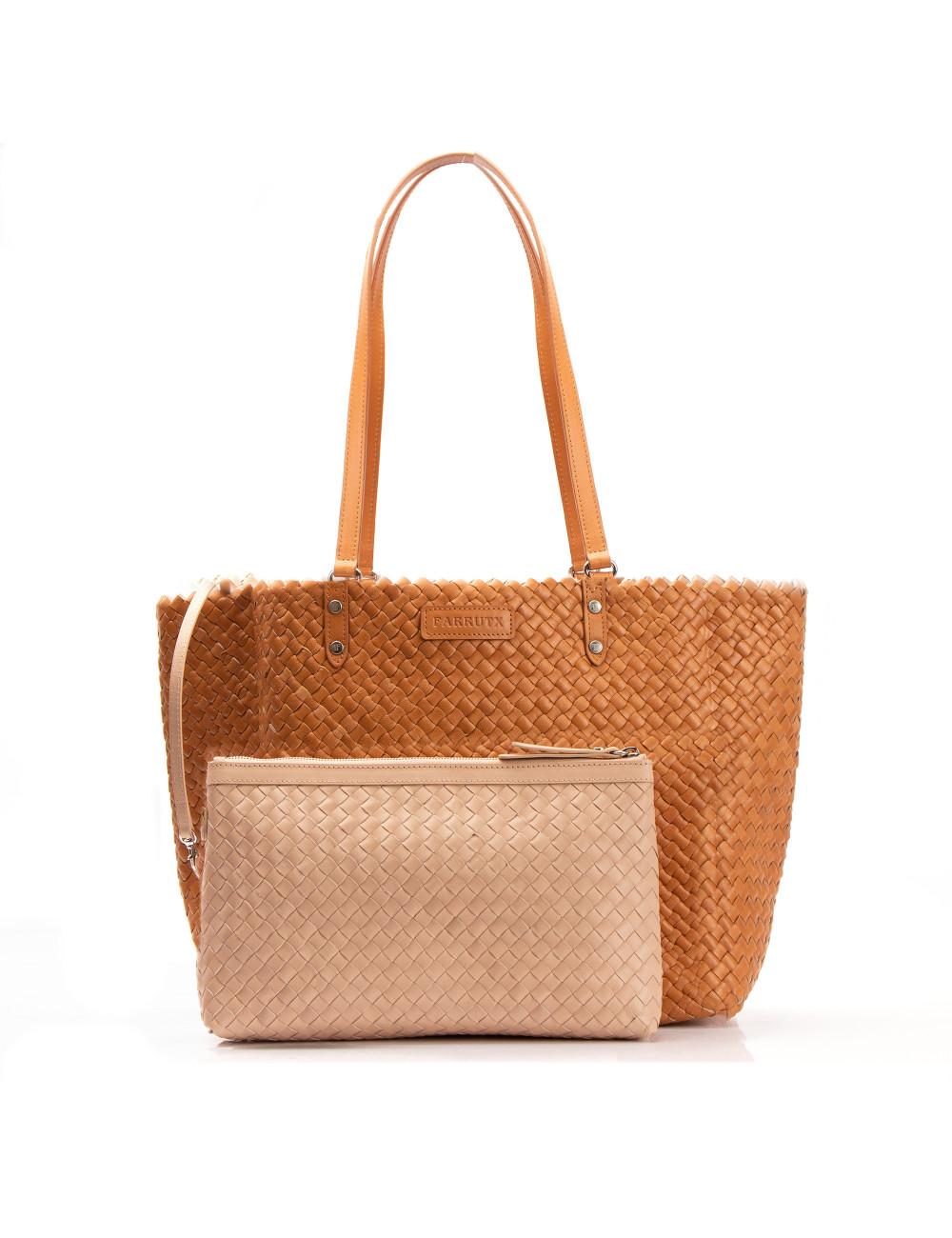 Farrutx NAUM Napa trenzada cuero-marfil