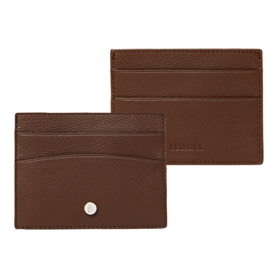 Festina PORTATARJETAS DE BOTÓN MARRÓN