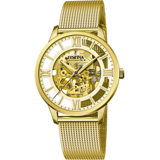 Festina RELOJ DE HOMBRE FESTINA AUTOMATIC SKELETON F20667/1 CON ESFERA DORADA