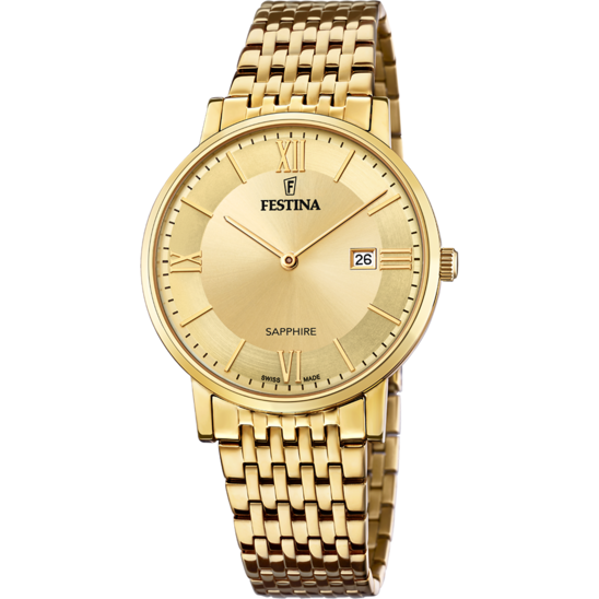 Festina RELOJ DE HOMBRE FESTINA SWISS MADE F20020/2 CON ESFERA DORADA