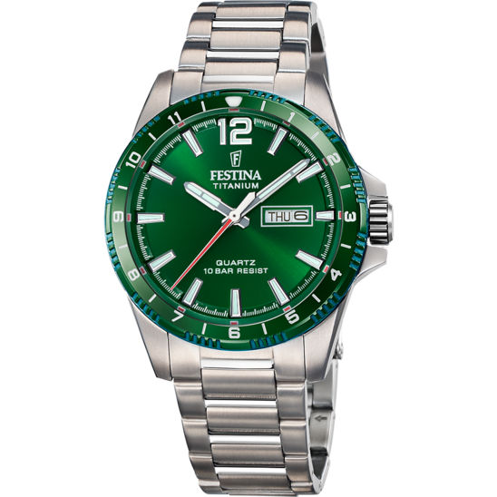Festina RELOJ FESTINA CALENDARIO TITANIUM F20698/3 VERDE CORREA DE TITANIO HOMBRE