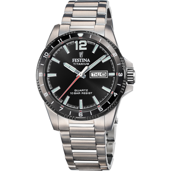Festina RELOJ FESTINA CALENDARIO TITANIUM F20698/4 NEGRO CORREA DE TITANIO HOMBRE