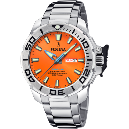 Festina RELOJ FESTINA DIVER F20665/5 NARANJA CORREA DE ACERO INOXIDABLE 316L HOMBRE
