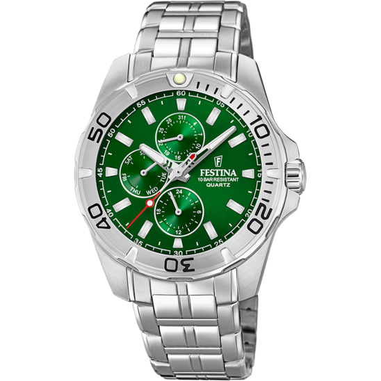 Festina RELOJ FESTINA F20445/7 VERDE CORREA DE ACERO INOXIDABLE 316L HOMBRE