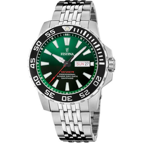 Festina RELOJ FESTINA F20661/2 VERDE CORREA DE ACERO INOXIDABLE 316L HOMBRE