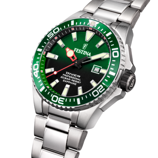Festina RELOJ FESTINA F20663/2 VERDE CORREA DE ACERO INOXIDABLE 316L HOMBRE