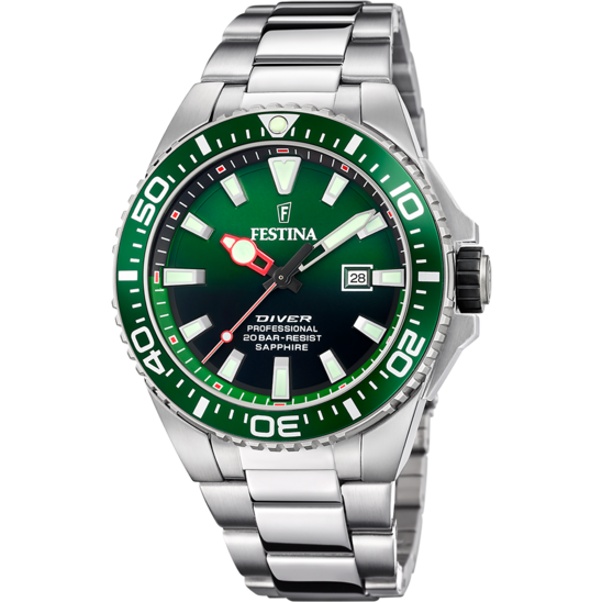 Festina RELOJ FESTINA F20663/2 VERDE CORREA DE ACERO INOXIDABLE 316L HOMBRE