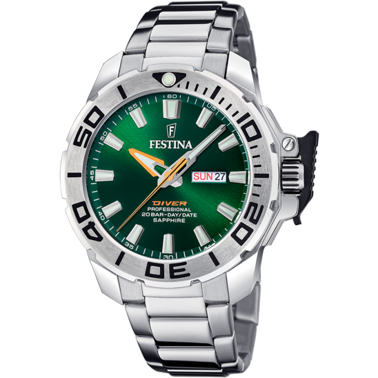 Festina RELOJ FESTINA F20665/2 VERDE CORREA DE ACERO INOXIDABLE 316L HOMBRE