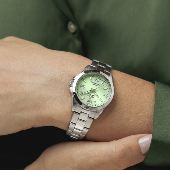 Festina RELOJ FESTINA SWISS MADE ACERO CLÁSICO F20049/2 VERDE CORREA DE ACERO INOXIDABLE 316L MUJER