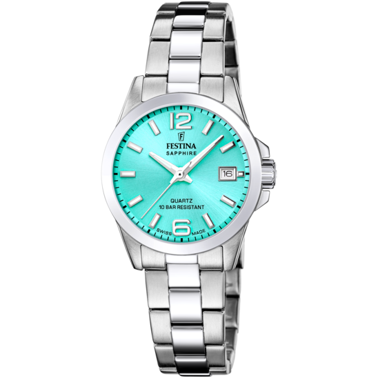 Festina RELOJ FESTINA SWISS MADE ACERO CLÁSICO F20049/4 AZUL CORREA DE ACERO INOXIDABLE 316L MUJER