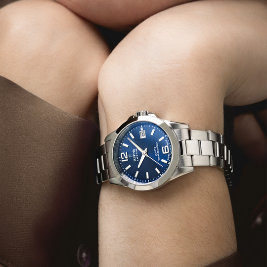 Festina RELOJ FESTINA SWISS MADE ACERO CLÁSICO F20049/5 AZUL CORREA DE ACERO INOXIDABLE 316L MUJER