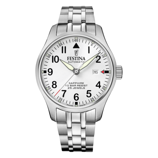 Festina RELOJ FESTINA SWISS MADE AUTOMATIC F20151/A PLATEADO CORREA DE ACERO INOXIDABLE 316L HOMBRE