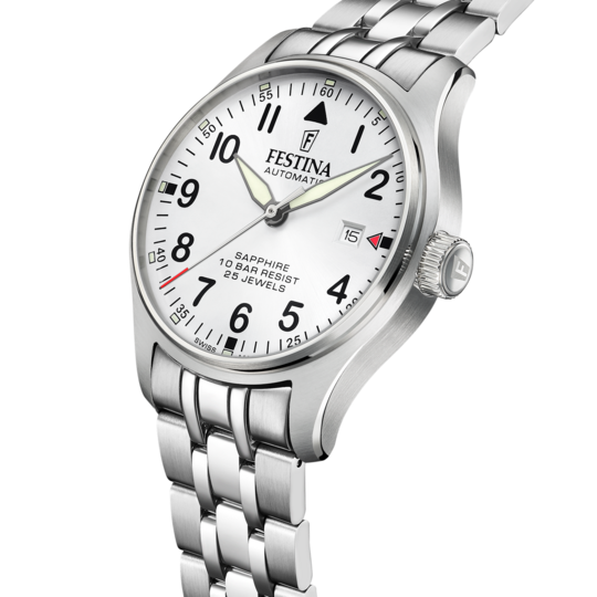 Festina RELOJ FESTINA SWISS MADE AUTOMATIC F20151/A PLATEADO CORREA DE ACERO INOXIDABLE 316L HOMBRE