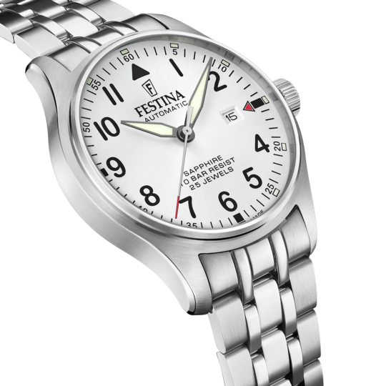 Festina RELOJ FESTINA SWISS MADE AUTOMATIC F20151/A PLATEADO CORREA DE ACERO INOXIDABLE 316L HOMBRE