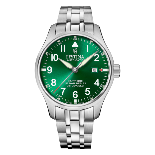 Festina RELOJ FESTINA SWISS MADE AUTOMATIC F20151/B VERDE CORREA DE ACERO INOXIDABLE 316L HOMBRE