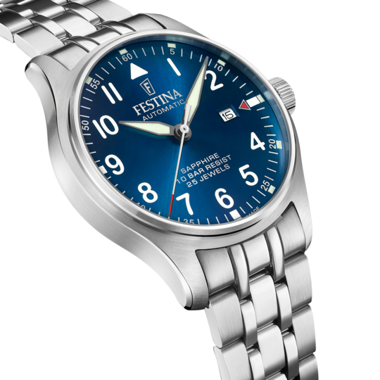 Festina RELOJ FESTINA SWISS MADE AUTOMATIC F20151/C AZUL CORREA DE ACERO INOXIDABLE 316L HOMBRE
