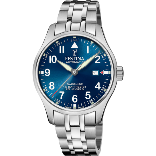 Festina RELOJ FESTINA SWISS MADE AUTOMATIC F20151/C AZUL CORREA DE ACERO INOXIDABLE 316L HOMBRE