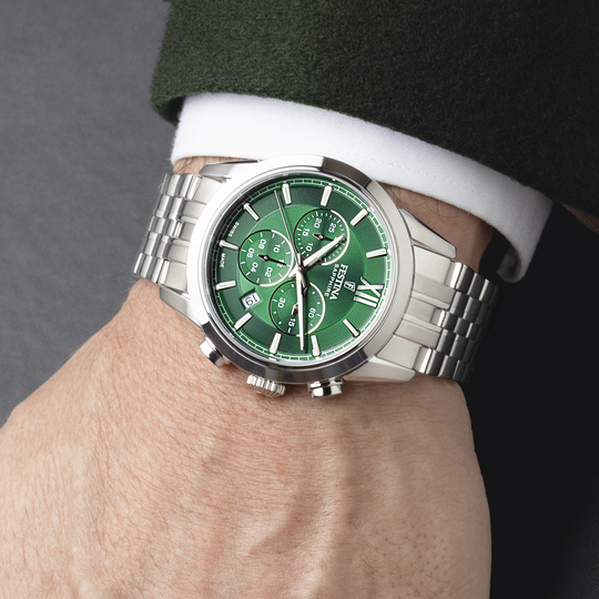 Festina RELOJ FESTINA SWISS MADE CHRONO SWISS MADE F20040/3 VERDE CORREA DE ACERO INOXIDABLE 316L HOMBRE
