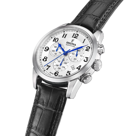 Festina RELOJ FESTINA SWISS MADE CHRONO SWISS MADE F20041/1 BLANCO CORREA DE CUERO HOMBRE