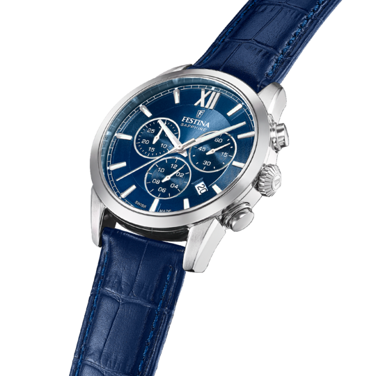 Festina RELOJ FESTINA SWISS MADE CHRONO SWISS MADE F20041/2 AZUL CORREA DE CUERO HOMBRE