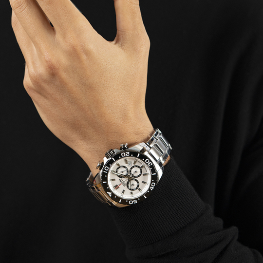Festina RELOJ FESTINA SWISS MADE CHRONO SWISS MADE F20042/1 BLANCO CORREA DE ACERO INOXIDABLE 316L HOMBRE