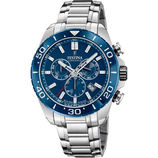 Festina RELOJ FESTINA SWISS MADE CHRONO SWISS MADE F20042/2 AZUL CORREA DE ACERO INOXIDABLE 316L HOMBRE