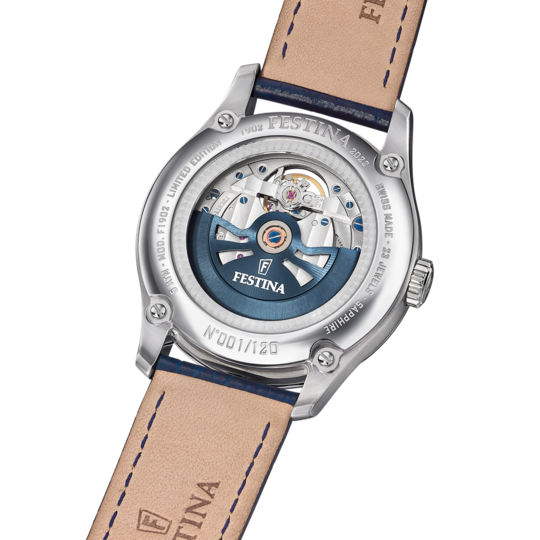 Festina RELOJ FESTINA SWISS MADE F1902/2 AZUL CORREA DE CUERO HOMBRE