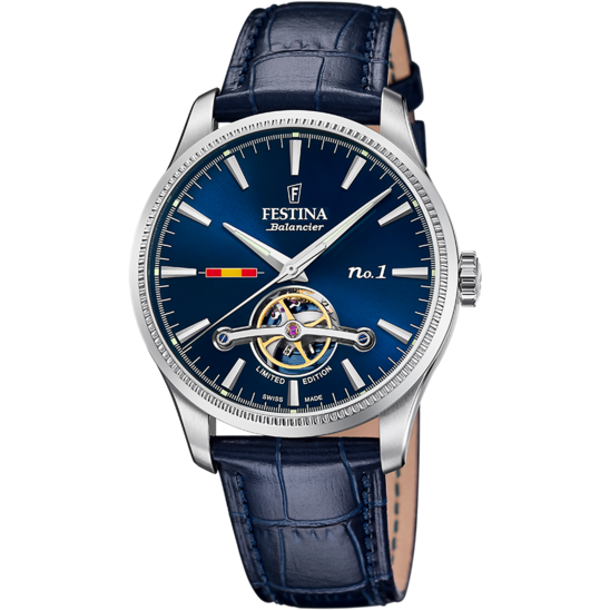 Festina RELOJ FESTINA SWISS MADE F1902/2 AZUL CORREA DE CUERO HOMBRE