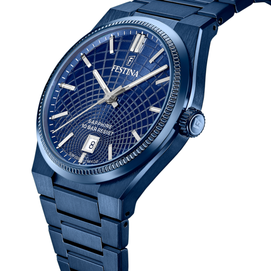 Festina RELOJ FESTINA SWISS MADE RIVÉ F20078/1 AZUL CORREA DE ACERO INOXIDABLE 316L HOMBRE
