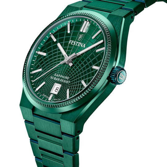 Festina RELOJ FESTINA SWISS MADE RIVÉ F20079/1 VERDE CORREA DE ACERO INOXIDABLE 316L HOMBRE