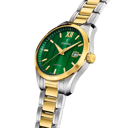 Festina RELOJ FESTINA SWISS SWISS MADE F20027/3 VERDE CORREA DE ACERO INOXIDABLE 316L HOMBRE