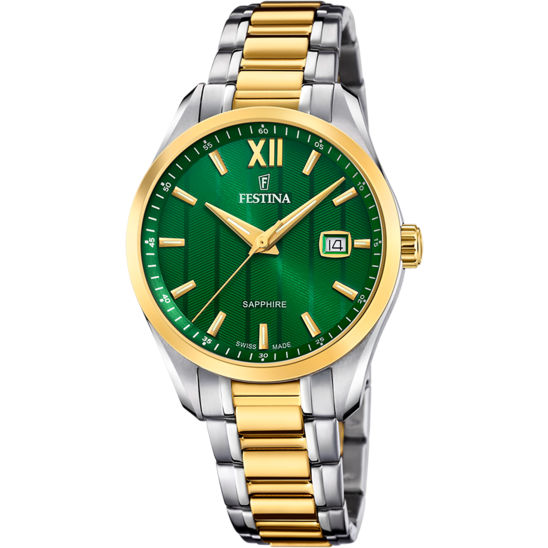 Festina RELOJ FESTINA SWISS SWISS MADE F20027/3 VERDE CORREA DE ACERO INOXIDABLE 316L HOMBRE