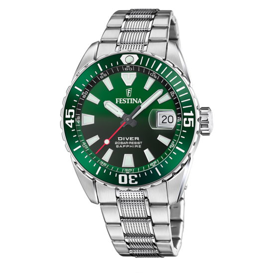 Festina RELOJ FESTINA THE ORIGINALS F20669/2 VERDE CORREA DE ACERO INOXIDABLE 316L HOMBRE