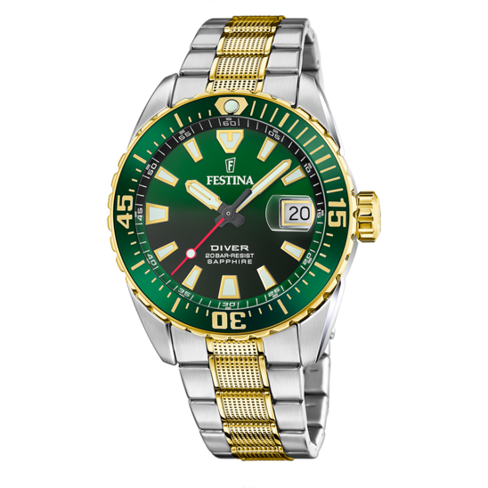 Festina RELOJ FESTINA THE ORIGINALS F20706/2 VERDE CORREA DE ACERO INOXIDABLE 316L HOMBRE