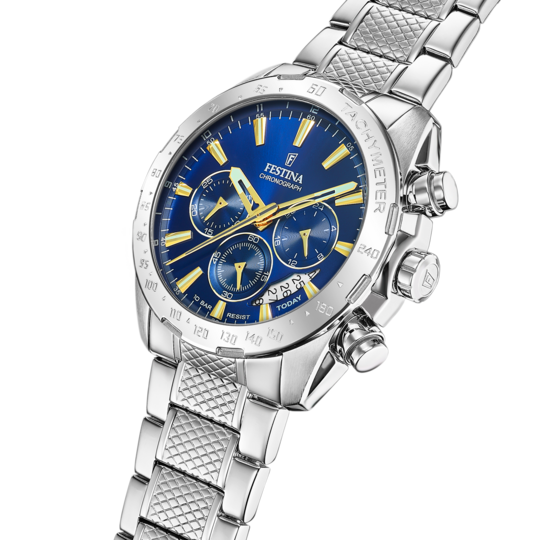 Festina RELOJ FESTINA TIMELESS CHRONOGRAPH F20668/2 AZUL CORREA DE ACERO INOXIDABLE 316L HOMBRE