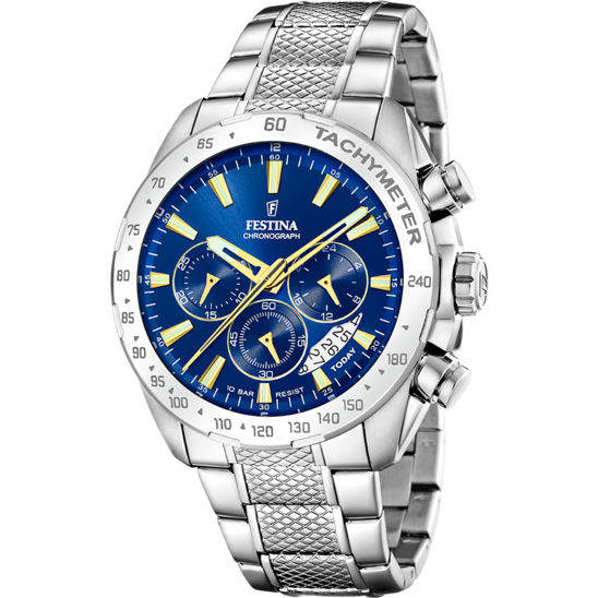 Festina RELOJ FESTINA TIMELESS CHRONOGRAPH F20668/2 AZUL CORREA DE ACERO INOXIDABLE 316L HOMBRE