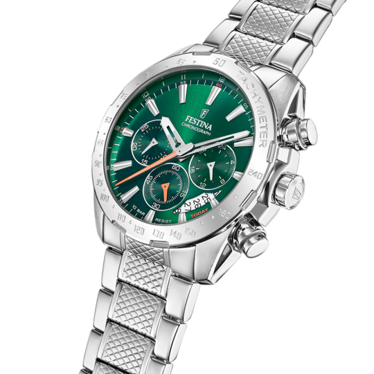 Festina RELOJ FESTINA TIMELESS CHRONOGRAPH F20668/3 VERDE CORREA DE ACERO INOXIDABLE 316L HOMBRE