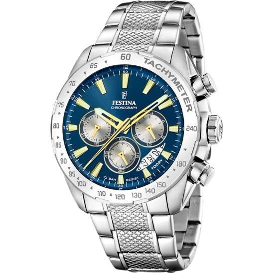 Festina RELOJ FESTINA TIMELESS CHRONOGRAPH F20668/5 AZUL CORREA DE ACERO INOXIDABLE 316L HOMBRE