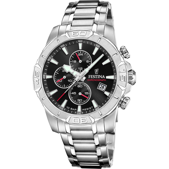 Festina RELOJ FESTINA TIMELESS CHRONOGRAPH F20704/3 NEGRO CORREA DE ACERO INOXIDABLE 316L HOMBRE