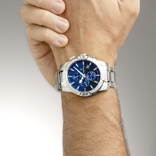 Festina RELOJ FESTINA TIMELESS CHRONOGRAPH F20704/4 AZUL CORREA DE ACERO INOXIDABLE 316L HOMBRE