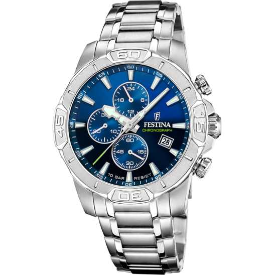 Festina RELOJ FESTINA TIMELESS CHRONOGRAPH F20704/4 AZUL CORREA DE ACERO INOXIDABLE 316L HOMBRE