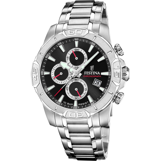 Festina RELOJ FESTINA TIMELESS CHRONOGRAPH F20704/6 NEGRO CORREA DE ACERO INOXIDABLE 316L HOMBRE