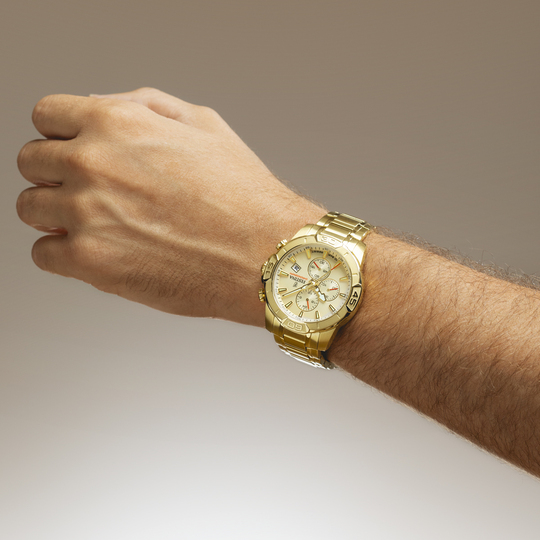 Festina RELOJ FESTINA TIMELESS CHRONOGRAPH F20705/2 BEIGE CORREA DE ACERO INOXIDABLE 316L HOMBRE