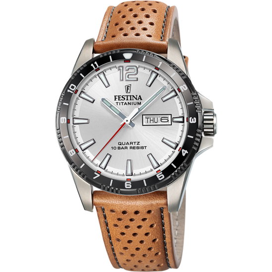 Festina RELOJ FESTINA TITANIUM F20699/1 PLATEADO CORREA DE PIEL HOMBRE