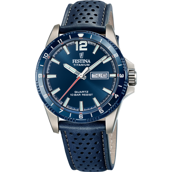 Festina RELOJ FESTINA TITANIUM F20699/2 AZUL CORREA DE PIEL HOMBRE